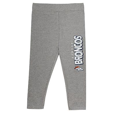 Toddler Denver Broncos Club House Long Sleeve Hoodie Top and Leggings Two-Piece Set