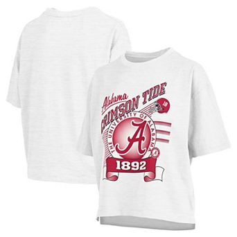Women's Pressbox White Alabama Crimson Tide Rock & Roll Slub��T-Shirt