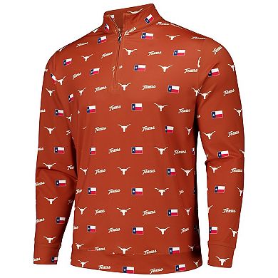 Men's Texas Orange Texas Longhorns Texas Icons Tri-Blend Half-Zip Jacket