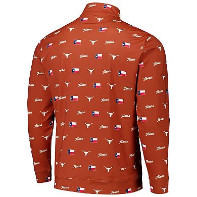 Men's Texas Orange Texas Longhorns Texas Icons Tri-Blend Half-Zip Jacket
