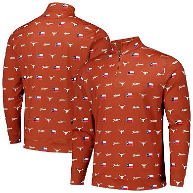 Men's Texas Orange Texas Longhorns Texas Icons Tri-Blend Half-Zip Jacket