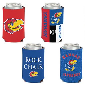 WinCraft Kansas Jayhawks 4-Pack 12oz. Can Cooler Set