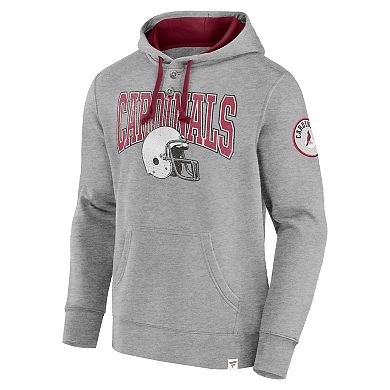 Men's Fanatics Heather Gray Arizona Cardinals Label Maker Pullover Hoodie
