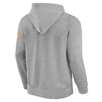 Men's Fanatics Heather Gray Arizona Cardinals Label Maker Pullover Hoodie