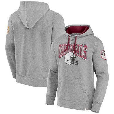 Men's Fanatics Heather Gray Arizona Cardinals Label Maker Pullover Hoodie