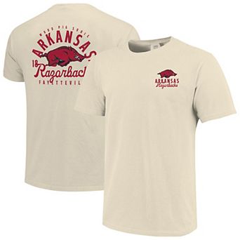 Men's Cream Arkansas Razorbacks Comfort Colors Mascot Overlay T-Shirt