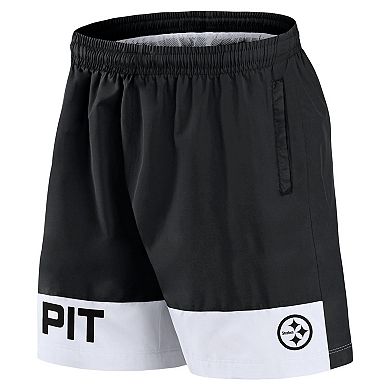 Men's Fanatics Black Pittsburgh Steelers Elements Shorts