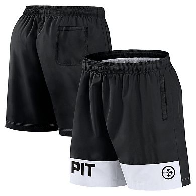 Men's Fanatics Black Pittsburgh Steelers Elements Shorts