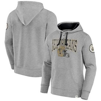 Men's Fanatics Black New Orleans Saints Label Maker Pullover Hoodie