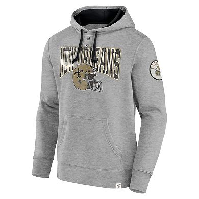 Men's Fanatics Black New Orleans Saints Label Maker Pullover Hoodie