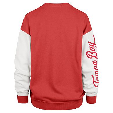 Women's '47 Red Tampa Bay Buccaneers Double Header Rise Andie Pullover Sweatshirt