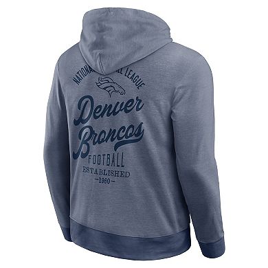 Men's Darius Rucker Collection by Fanatics Navy Denver Broncos Tonal Knit Pullover Hoodie
