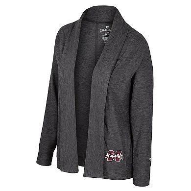 Women's Colosseum Charcoal Mississippi State Bulldogs Dash Cardigan