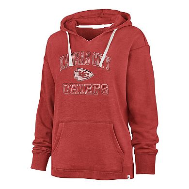 Women's '47 Red Kansas City Chiefs Plus Size Clarity Kennedy Pullover Hoodie