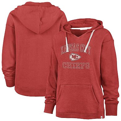 Women's '47 Red Kansas City Chiefs Plus Size Clarity Kennedy Pullover Hoodie