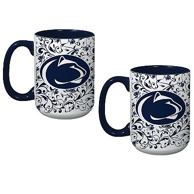 Penn State Nittany Lions Two-Pack Floral Mug Set