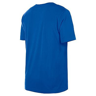 Men's New Era Blue New York Knicks Enzyme Wash Oversized T-Shirt