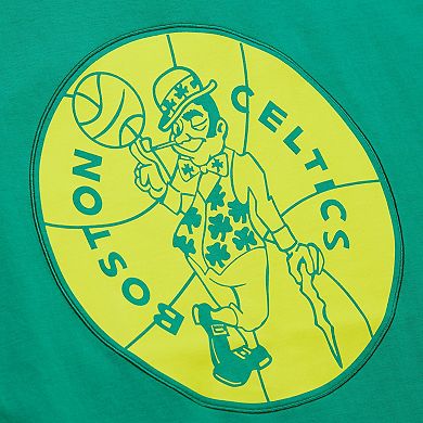 Men's Mitchell & Ness Kelly Green Boston Celtics Hardwood Classics Neon Nights Premium T-Shirt