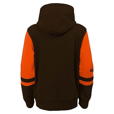 Preschool Brown Cleveland Browns Stadium Color Block Full-Zip Hoodie