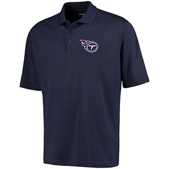 Antigua Tennessee Titans Pique Polo - Navy Blue