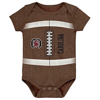 Newborn & Infant Brown South Carolina Gamecocks Catch Me Football Bodysuit