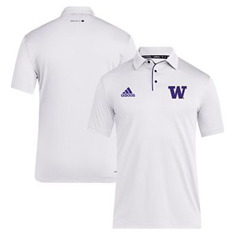 Men's adidas White Washington Huskies 2024 Coaches AEROREADY Polo