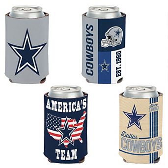 WinCraft Dallas Cowboys 4-Pack 12oz. Can Cooler Set