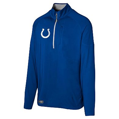 Men's Royal Indianapolis Colts Grind Iron Quarter-Zip Top