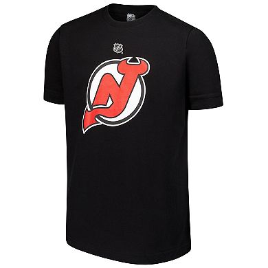 Youth Black New Jersey Devils Primary Logo T-Shirt