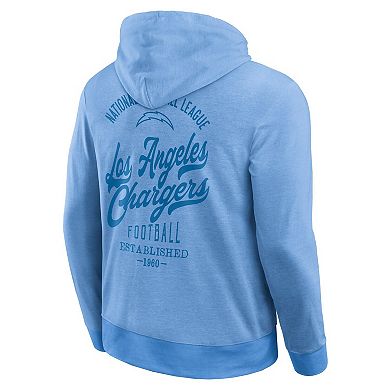 Men's Darius Rucker Collection by Fanatics Powder Blue Los Angeles Chargers Tonal Knit Pullover Hoodie