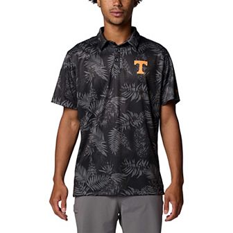 Men's Columbia Black Tennessee Volunteers PFG Super Terminal Tackle�� Omni-Shade�� Bangalows Polo