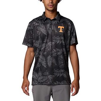 Men's Columbia Black Tennessee Volunteers PFG Super Terminal Tackle�� Omni-Shade�� Bangalows Polo