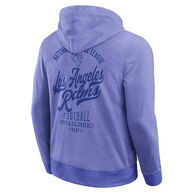 Men's Darius Rucker Collection by Fanatics Royal Los Angeles Rams Tonal Knit Pullover Hoodie