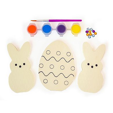 Paint Your Own Wooden Bunny 3-pk