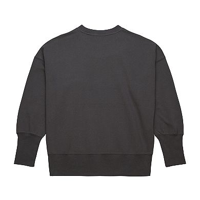 Women's Mitchell & Ness Black Chicago Bulls Hardwood Classics Lightweight Pullover Sweatshirt