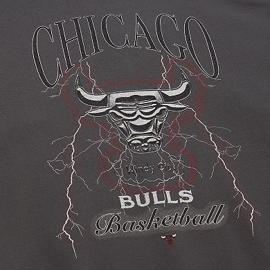 Women's Mitchell & Ness Black Chicago Bulls Hardwood Classics Lightweight Pullover Sweatshirt