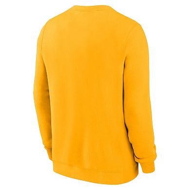 Men's Nike Gold West Virginia Mountaineers Primetime Primary Stack Pullover Sweatshirt
