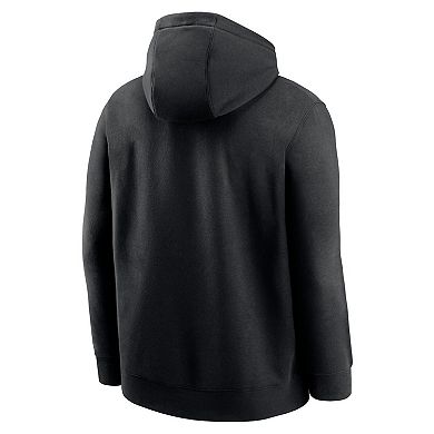 Men's Nike Black Green Bay Packers Edge French Terry Club Pullover Hoodie
