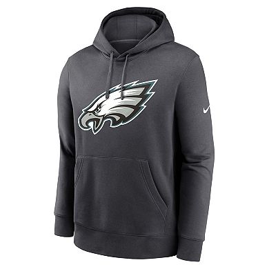 Men's Nike Anthracite Philadelphia Eagles Club Logo Pullover Hoodie