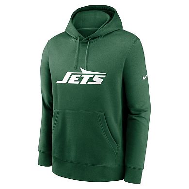 Men's Nike Green New York Jets Club Logo Pullover Hoodie