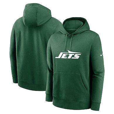 Men's Nike Green New York Jets Club Logo Pullover Hoodie