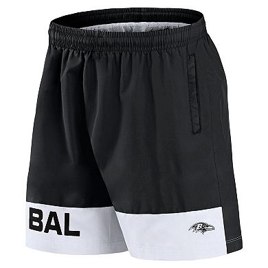 Men's Fanatics Black Baltimore Ravens Elements Shorts