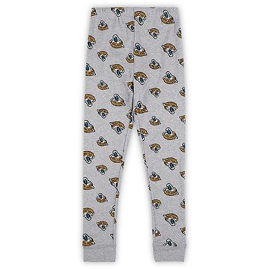 Preschool Heather Gray Jacksonville Jaguars Long Sleeve T-Shirt and Pants Sleep Set