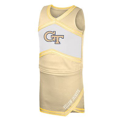 Girls Youth Colosseum Gold Georgia Tech Yellow Jackets Cheerleader Top & Skirt Set