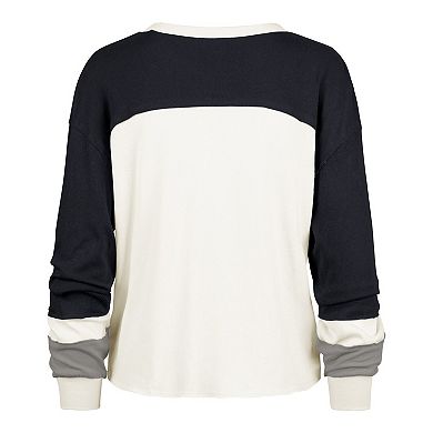 Women's Profile Cream/Navy Dallas Cowboys Double Header Curve Toni Long Sleeve T-Shirt