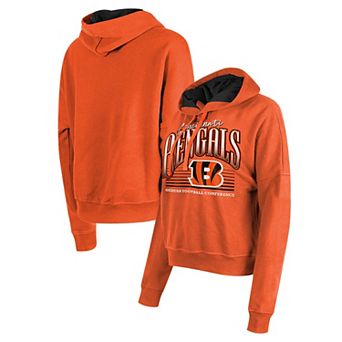 Women's New Era Orange Cincinnati Bengals Boxy Pullover Hoodie
