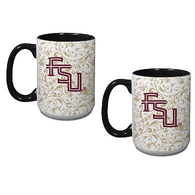 Florida State Seminoles Two-Pack Floral Mug Set