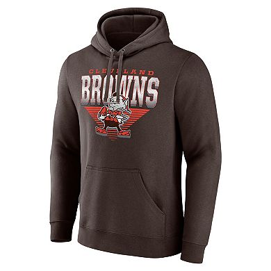 Men's Fanatics Brown Cleveland Browns Geometric Chrome Pullover Hoodie