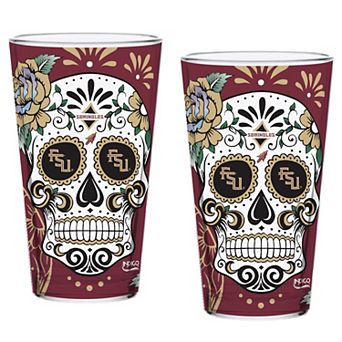 Florida State Seminoles Two-Pack 16oz. Dia De Los Muertos Pint Glass Set
