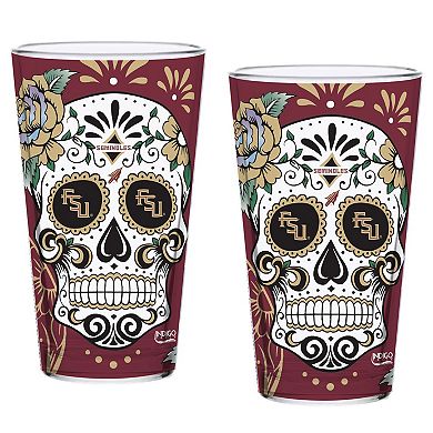 Florida State Seminoles Two-Pack 16oz. Dia De Los Muertos Pint Glass Set